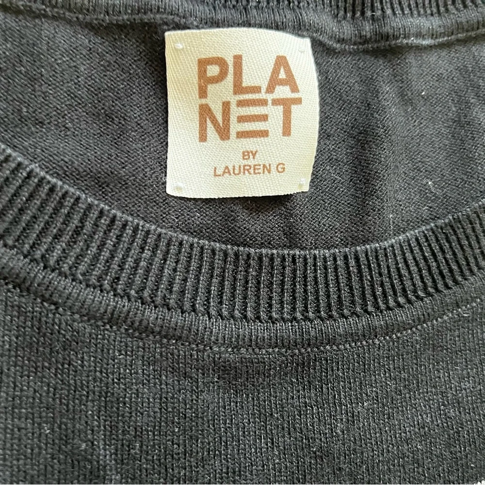 PLANET BY LAUREN G PIMA COTTON/MODAL SWEATER ONE SIZE MODERN CHIC COLOR BLOCK - Picture 3 of 7